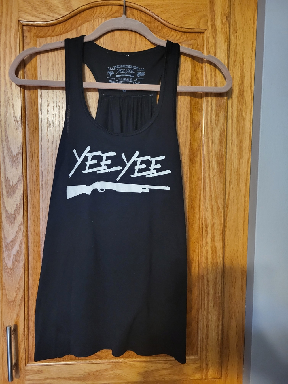 Yee Yee Women's Black Graphic Tank Top